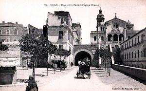 ORAN - PLACE DE LA PERLE ET EGLISE SAINT-LOUIS